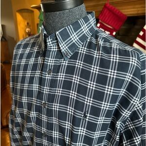 POLO Ralph Lauren Men’s Vintage B&W Cranston Plaid Button Down Shirt - Sz XXL